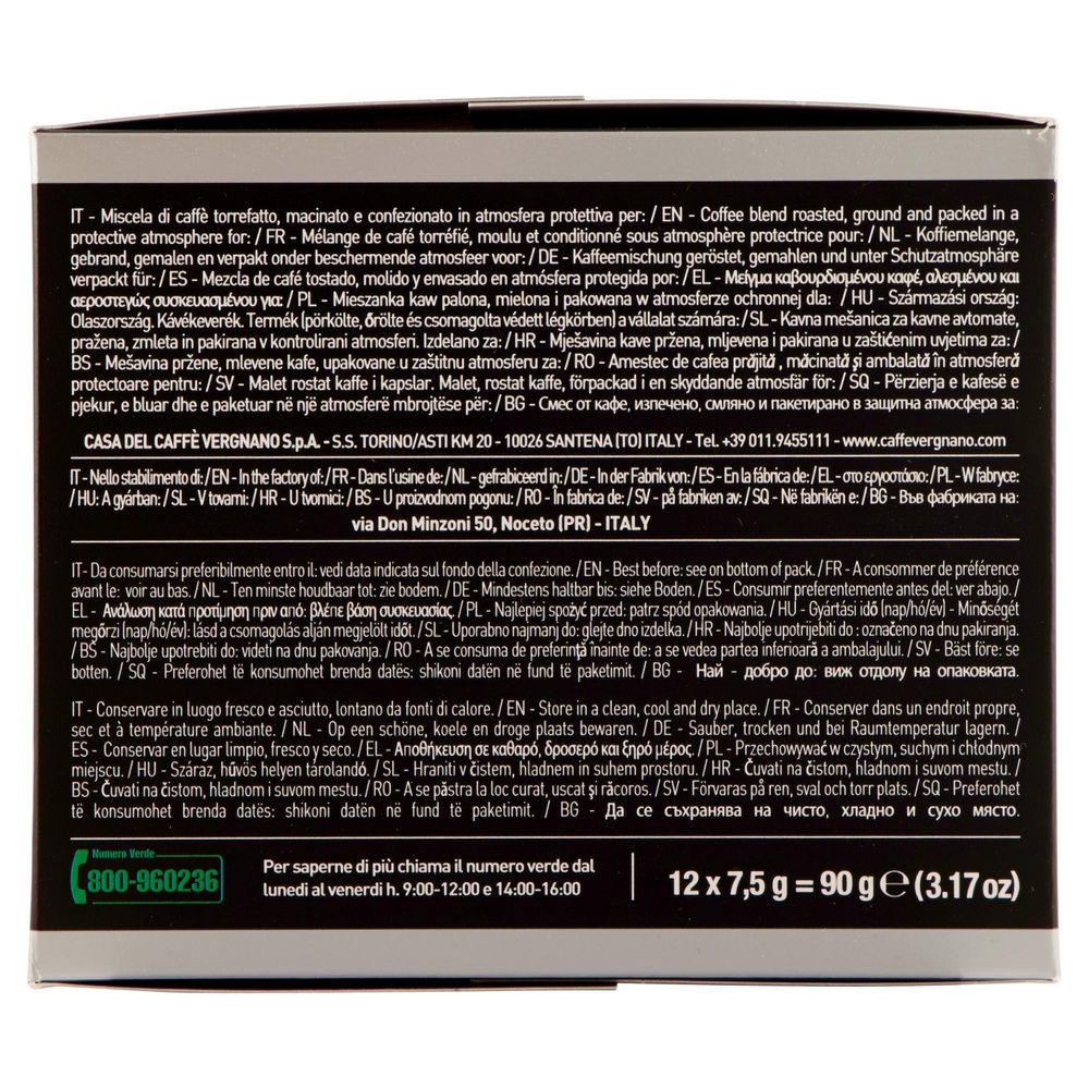 CAPSULE INTENSO COMPATIBILI NESCAF&Egrave; DOLCE GUSTO X 12 VERGNANO G 90 - 5