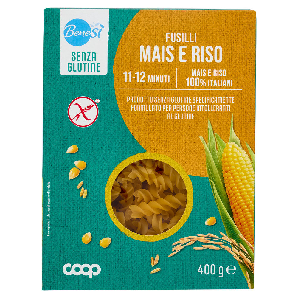 PASTA DI MAIS E RISO FUSILLI SENZA GLUTINE BENESI COOP G400 - 0