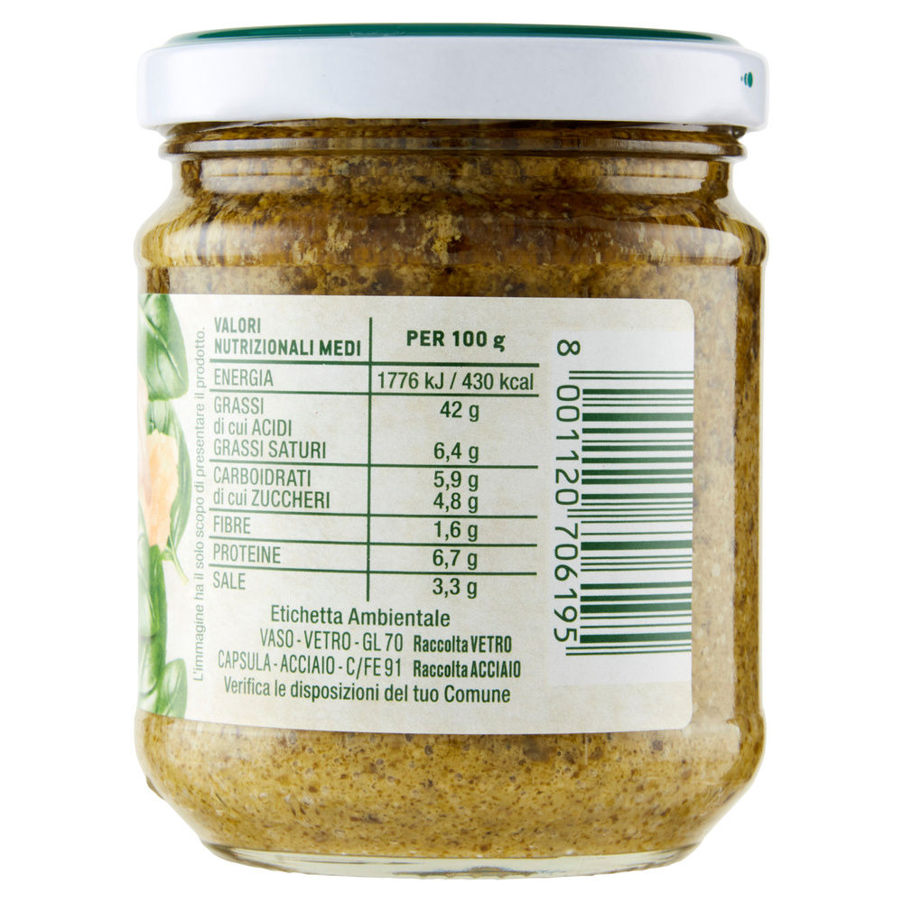 PESTO ALLA GENOVESE S/AGLIO COOP VASO VETRO G190 - 4