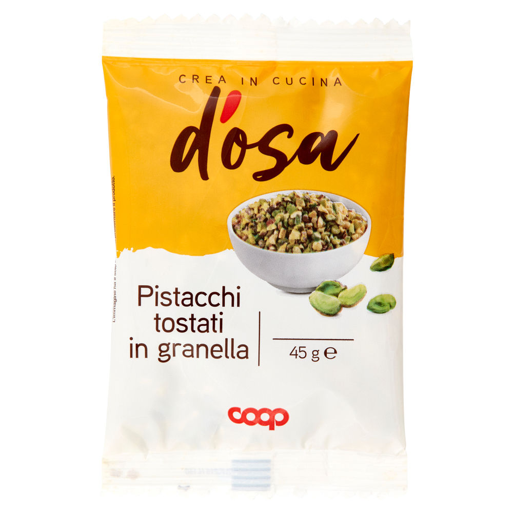 Pistacchi tostati in granella coop d'osa g45