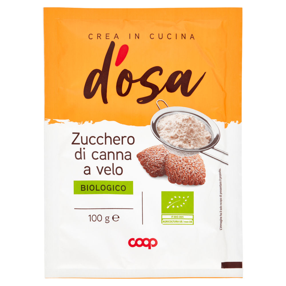 Zucchero di canna a velo biologico coop d'osa g100