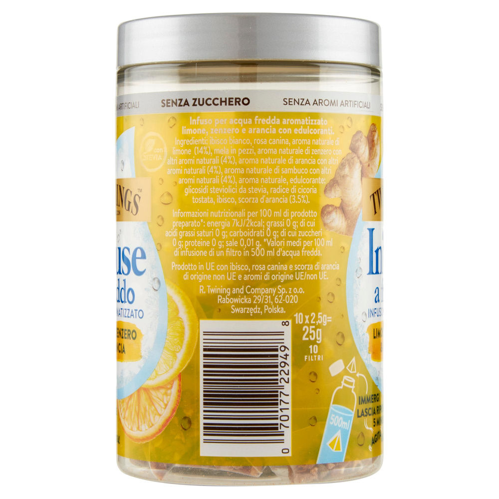 COLD INFUSE LIMONE, ZENZERO E ARANCIA 10 FILTRI TWININGS G25 - 7