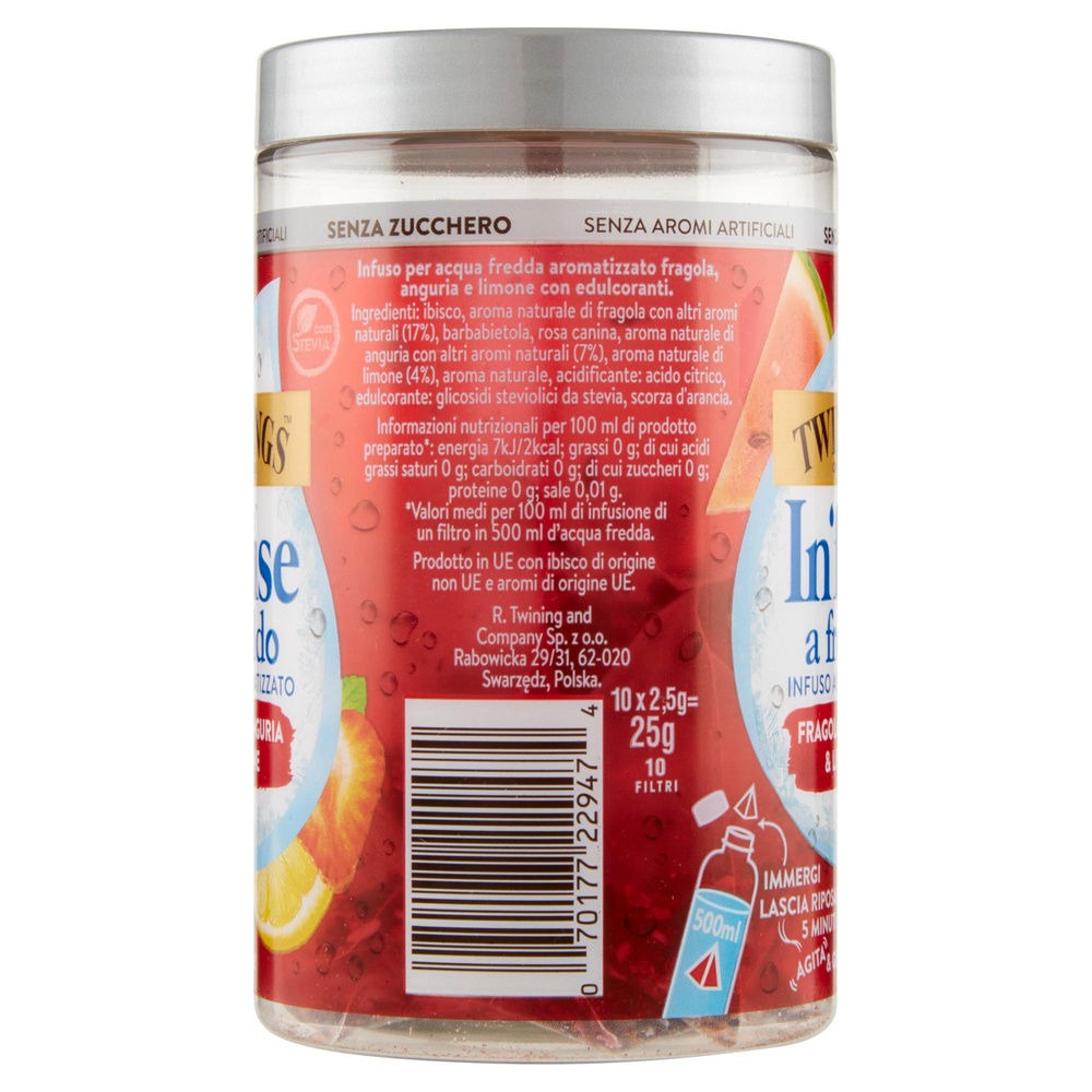 COLD INFUSE FRAGOLA, ANGURIA E LIMONE 10 FILTRI TWININGS G 25 - 2