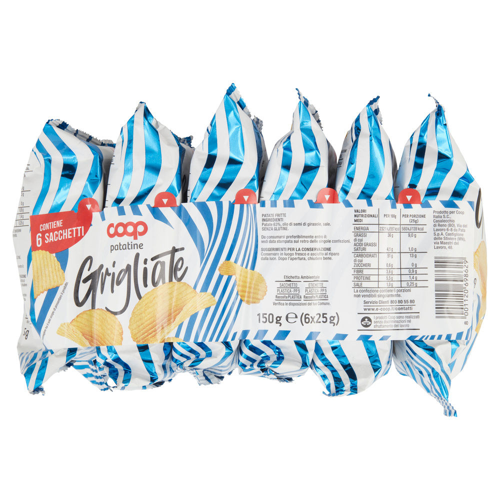 PATATINE GRIGLIATE MULTIPACK COOPG25X6 - 6