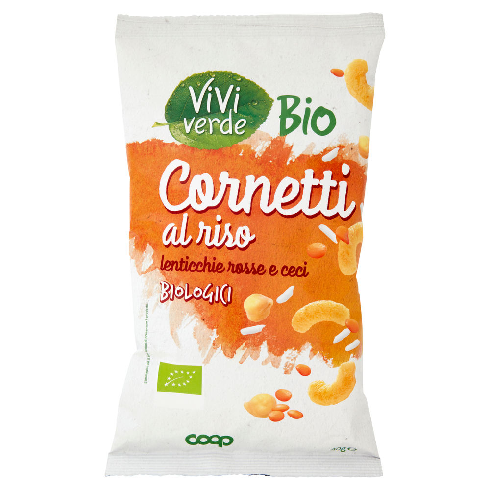 Cornetti al riso lenticchie rosse e ceci coop viviverde g40