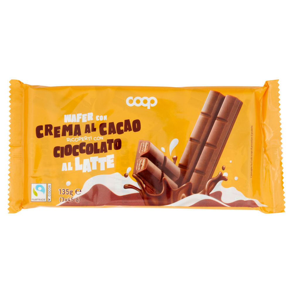 BARRETTE WAFER RICOPERTE CIOCCOLATO COOP  MULTI 3X45G G 135 - 0