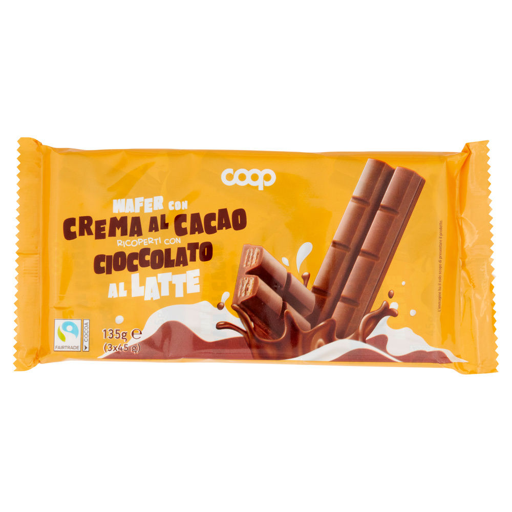 BARRETTE WAFER RICOPERTE CIOCCOLATO COOP  MULTI 3X45G G 135 - 2