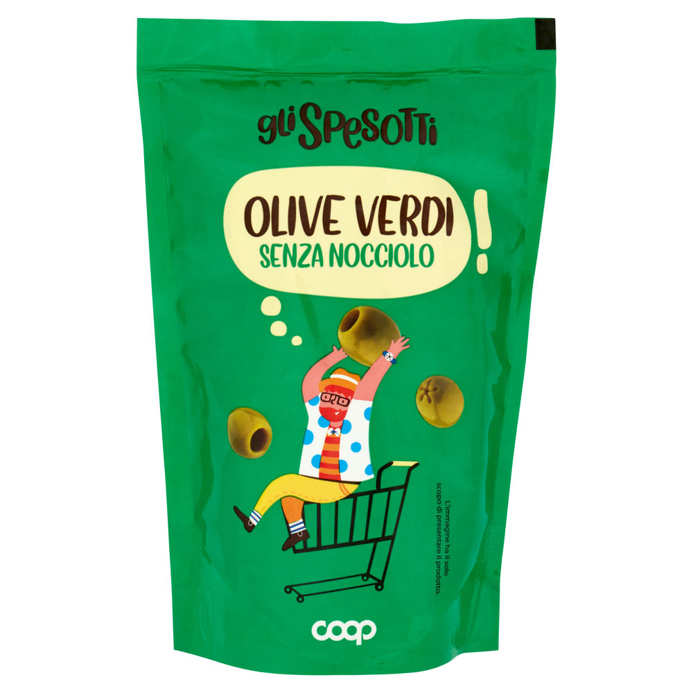 Olive verdi snocciolate gli spesotti coop g400 sgocc.g150