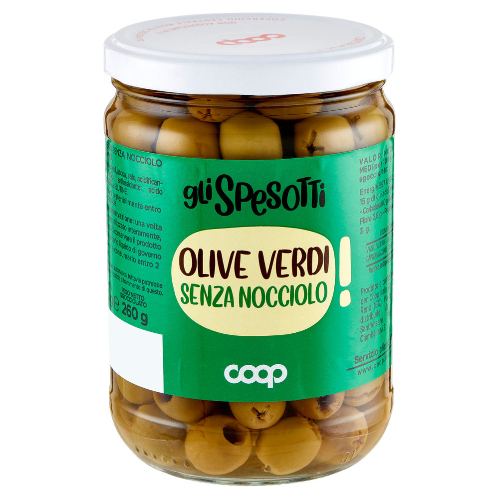 OLIVE VERDI SENZA NOCCIOLO IN SALAMOIA GLI SPESOTTI COOP G520 SGOCC.G260 - 5