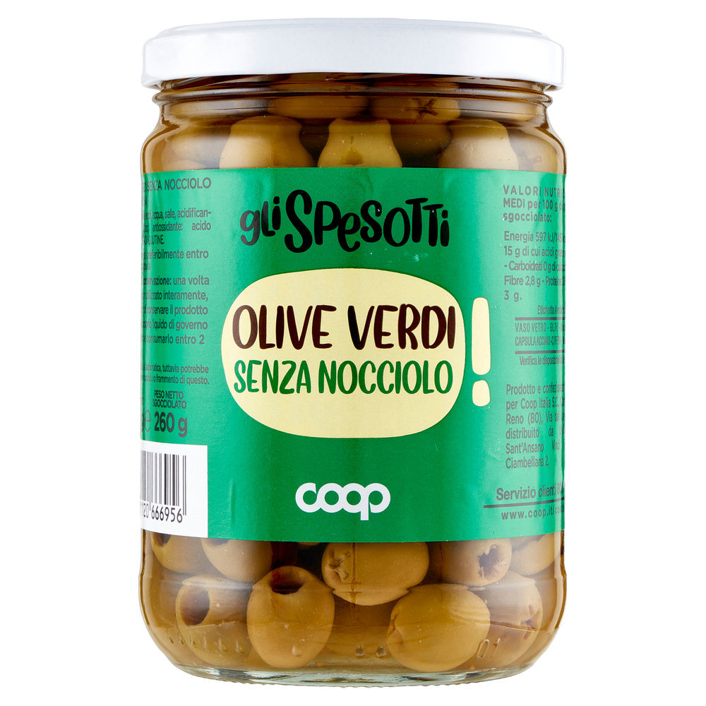 OLIVE VERDI SENZA NOCCIOLO IN SALAMOIA GLI SPESOTTI COOP G520 SGOCC.G260 - 7