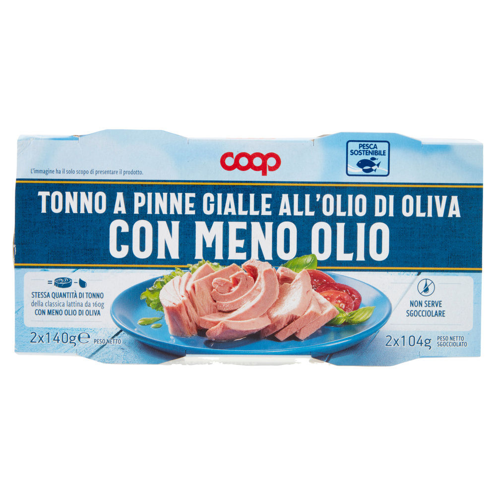 TONNO OLIO D'OLIVA "MENO OLIO" CLUSTER COOP G 140X2 - 8