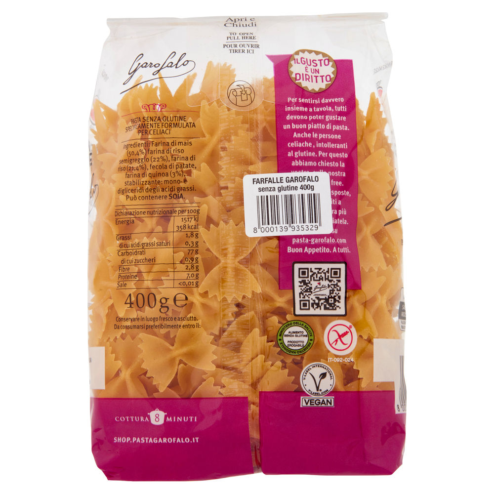 FARFALLE SENZA GLUTINE GAROFALO G400 - 1
