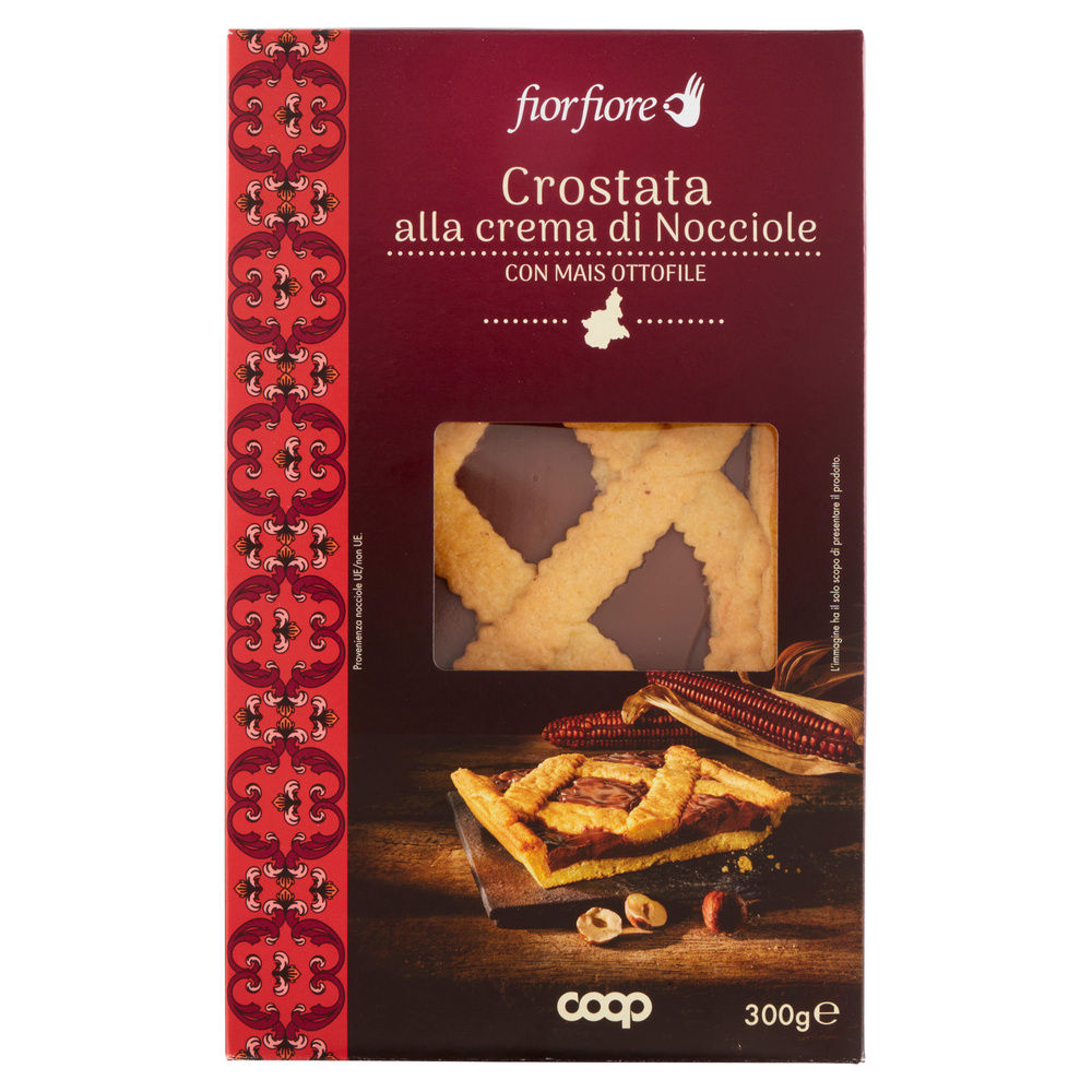 CROSTATA ALLA CREMA DI NOCCIOLE CON MAIS OTTOFILE FIOR FIORE COOP G 300 - 3