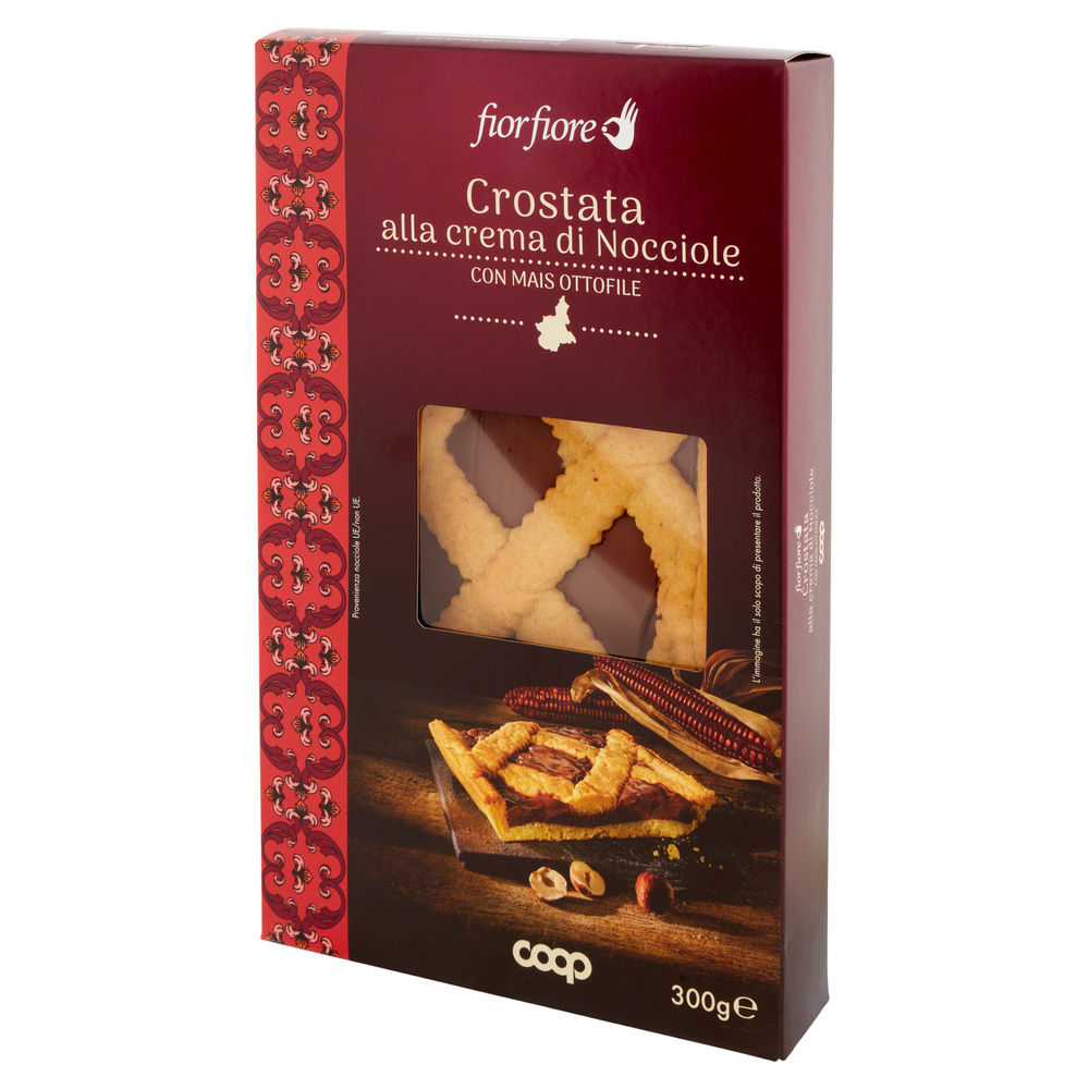 CROSTATA ALLA CREMA DI NOCCIOLE CON MAIS OTTOFILE FIOR FIORE COOP G 300 - 8