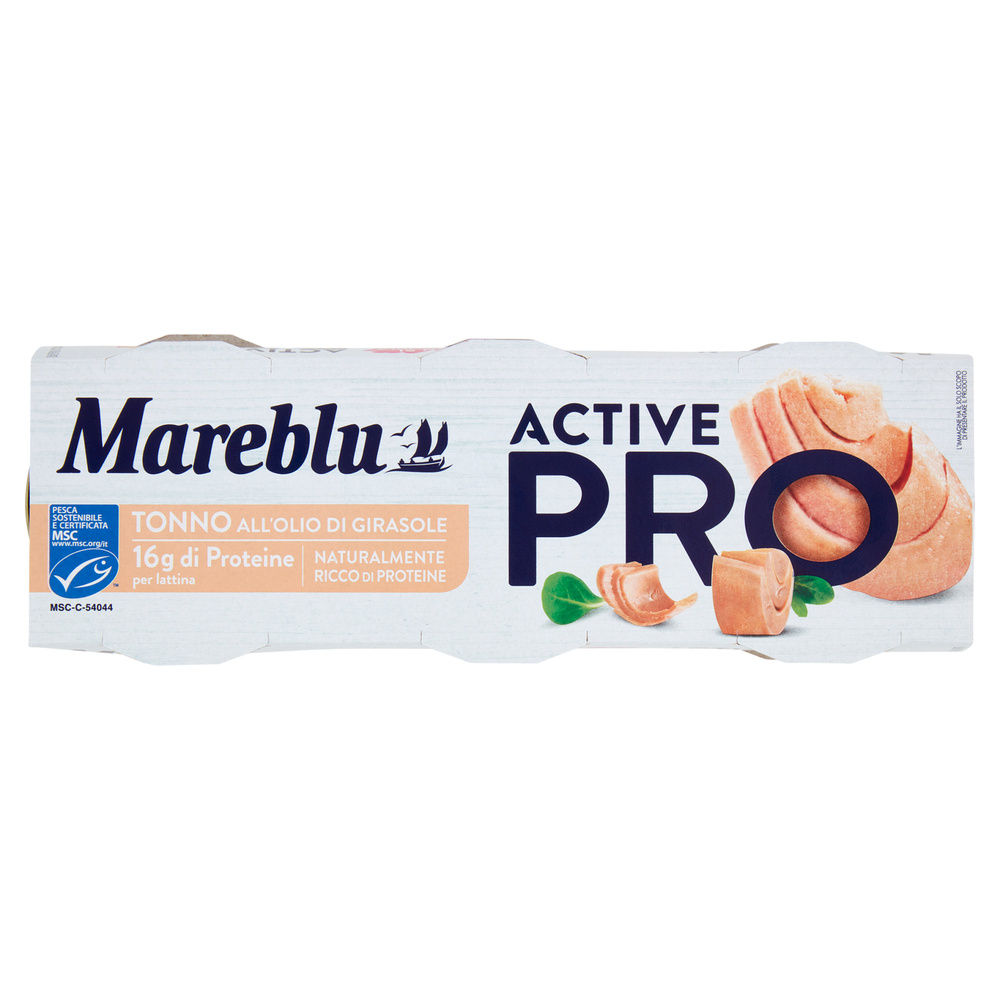 TONNO ACTIVE PRO IN OLIO DI GIRASOLE MAREBLU G60X3 - 0