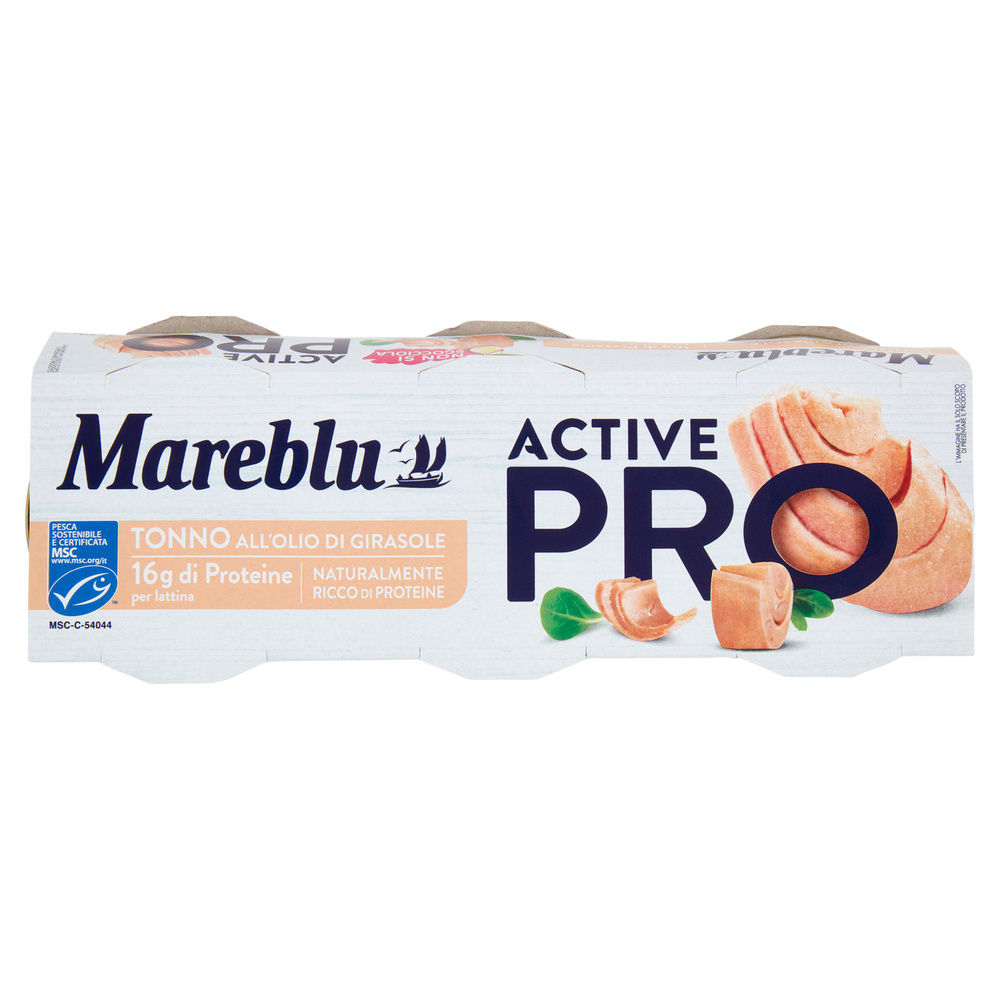TONNO ACTIVE PRO IN OLIO DI GIRASOLE MAREBLU G60X3 - 4