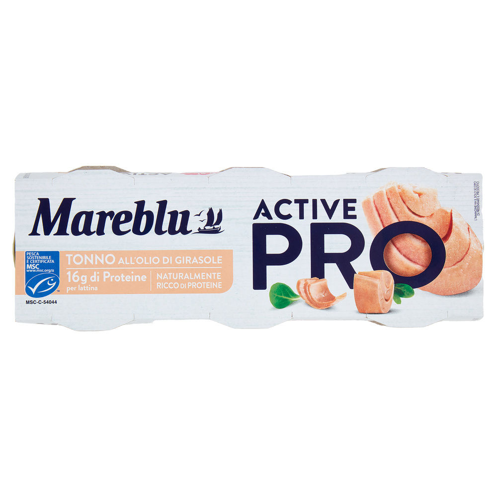TONNO ACTIVE PRO IN OLIO DI GIRASOLE MAREBLU G60X3 - 3