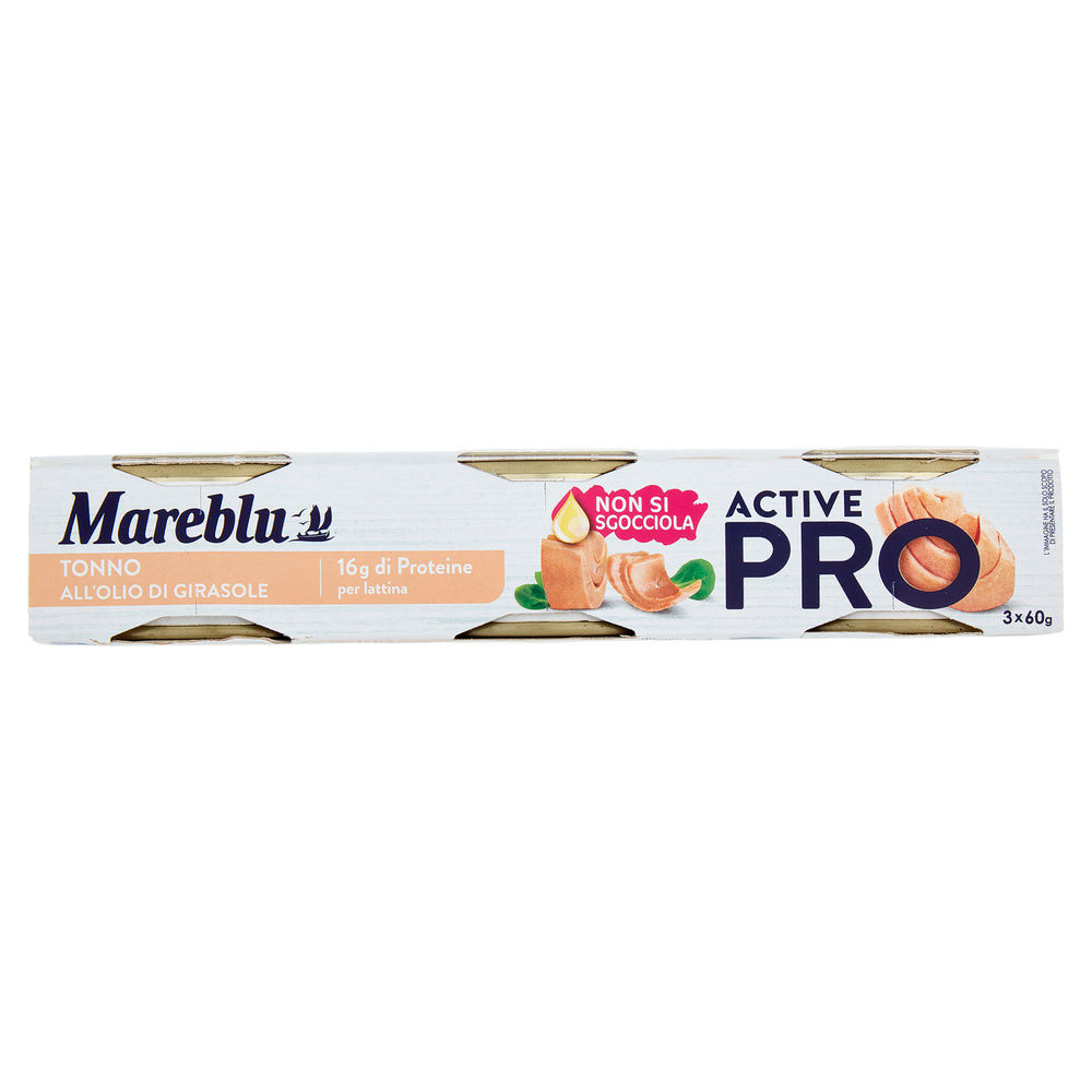 TONNO ACTIVE PRO IN OLIO DI GIRASOLE MAREBLU G60X3 - 5