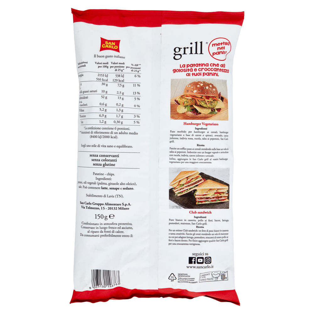 PATATINE GRILL SAN CARLO G150 - 1