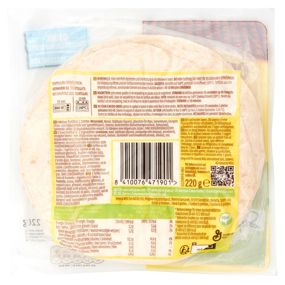 MINI TORTILLAS FARINA OLD EL PASO G 8X27,5 G 220 - 1