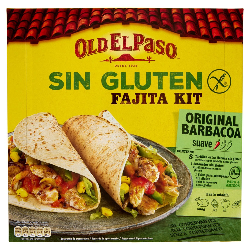 FAJITA KIT SENZA GLUTINE OLD EL PASO G 462 - 0