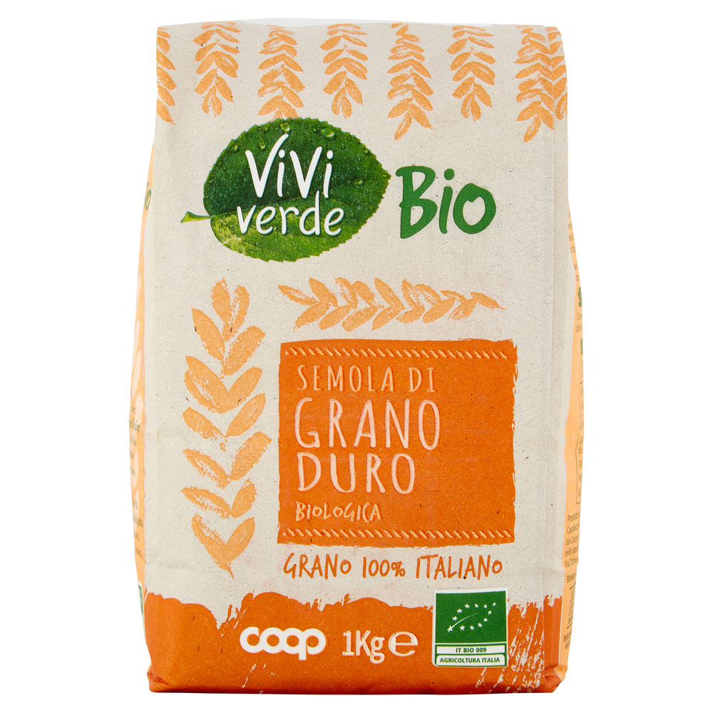 SEMOLA DI GRANO DURO BIO VIVI VERDE COOP SACCHETTO KG.1 - 0