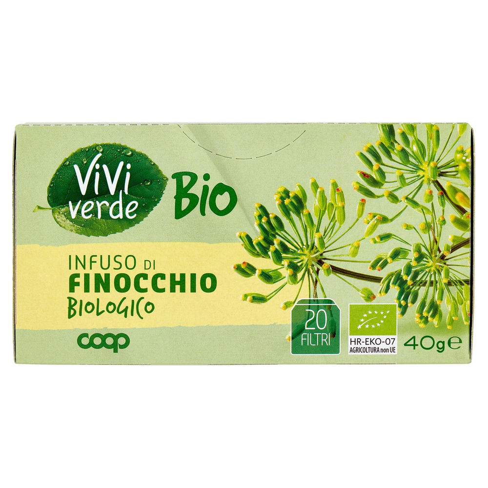 Infuso di finocchio bio vivi verde coop  scatola 20 fl g 40