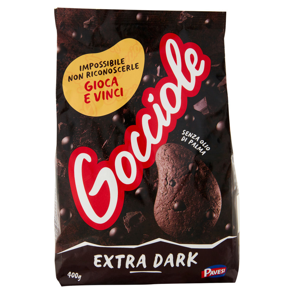 BISCOTTI GOCCIOLE EXTRADARK PAVESI SACCHETTO GR.400 - 12