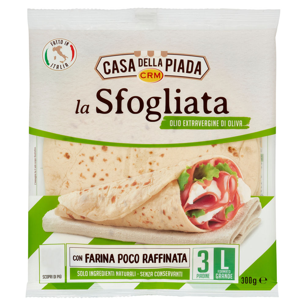 Sfogliata olio extra vergine oliva casa della piada crm busta g 300