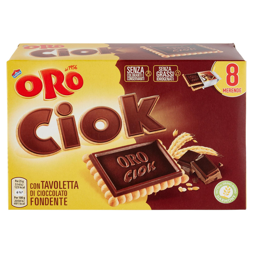 BISCOTTI  ORO CIOK FONDENTE SAIWA SCATOLA G 200 - 3