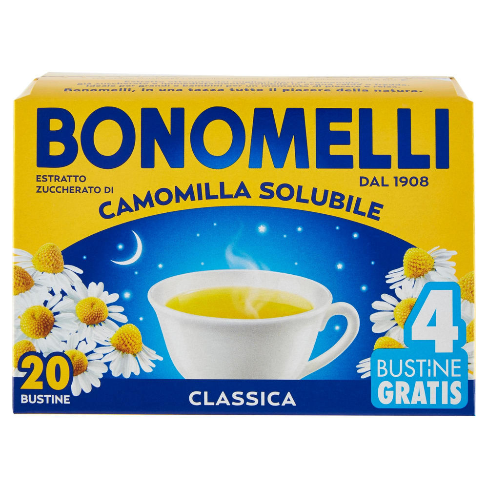 CAMOMILLA SOLUBILE BONOMELLI SCATOLA G 100 16 DOSI+4 O/S - 6