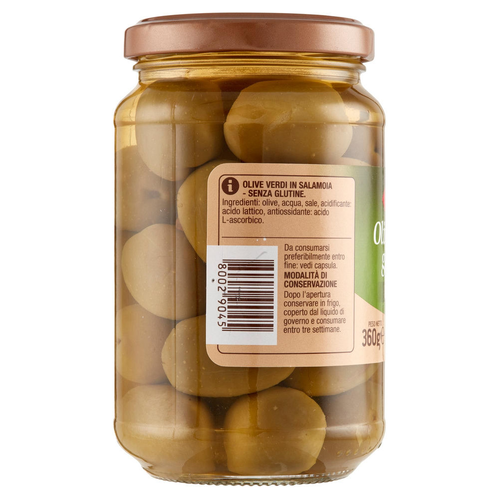 OLIVE VERDI GIGANTI COOP IN SALAMOIA VASO VETRO G360 SGOCC.G200 - 7