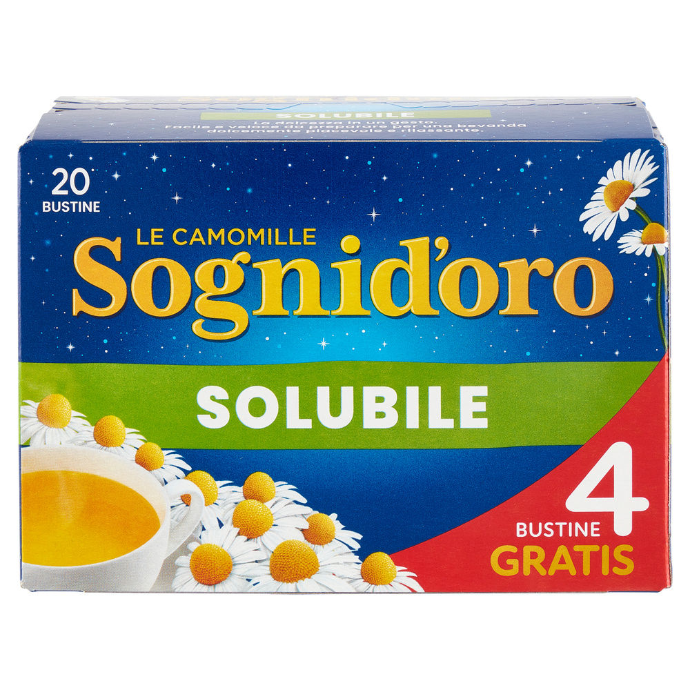 CAMOMILLA SOLUBILE SOGNI D'ORO STAR SCATOLA 16 FILTRI + 4 FILTRI OMAGGIO G 100 - 2