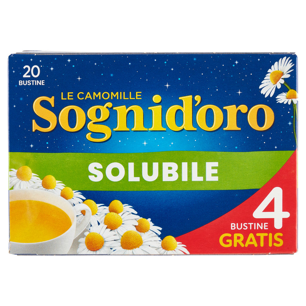 CAMOMILLA SOLUBILE SOGNI D'ORO STAR SCATOLA 16 FILTRI + 4 FILTRI OMAGGIO G 100 - 1