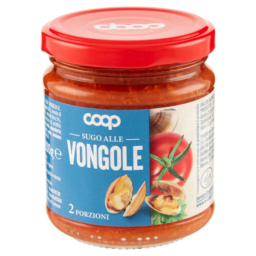 SUGO ALLE VONGOLE COOP VASO VETRO G200 - 7