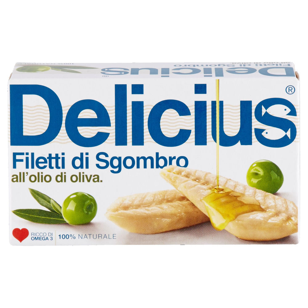 FILETTI DI SGOMBRO ALL'OLIO DI OLIVA DELICIUS SCATOLA 125G - 2