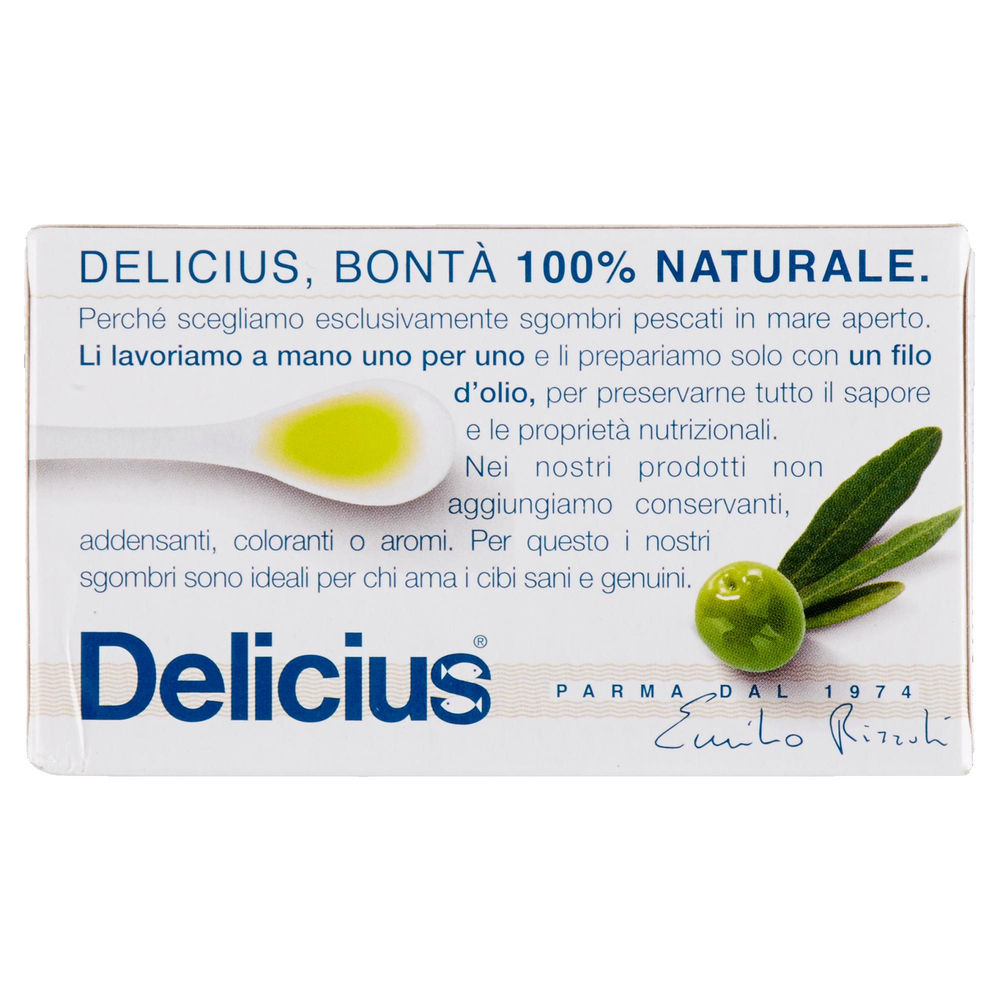 FILETTI DI SGOMBRO ALL'OLIO DI OLIVA DELICIUS SCATOLA 125G - 1