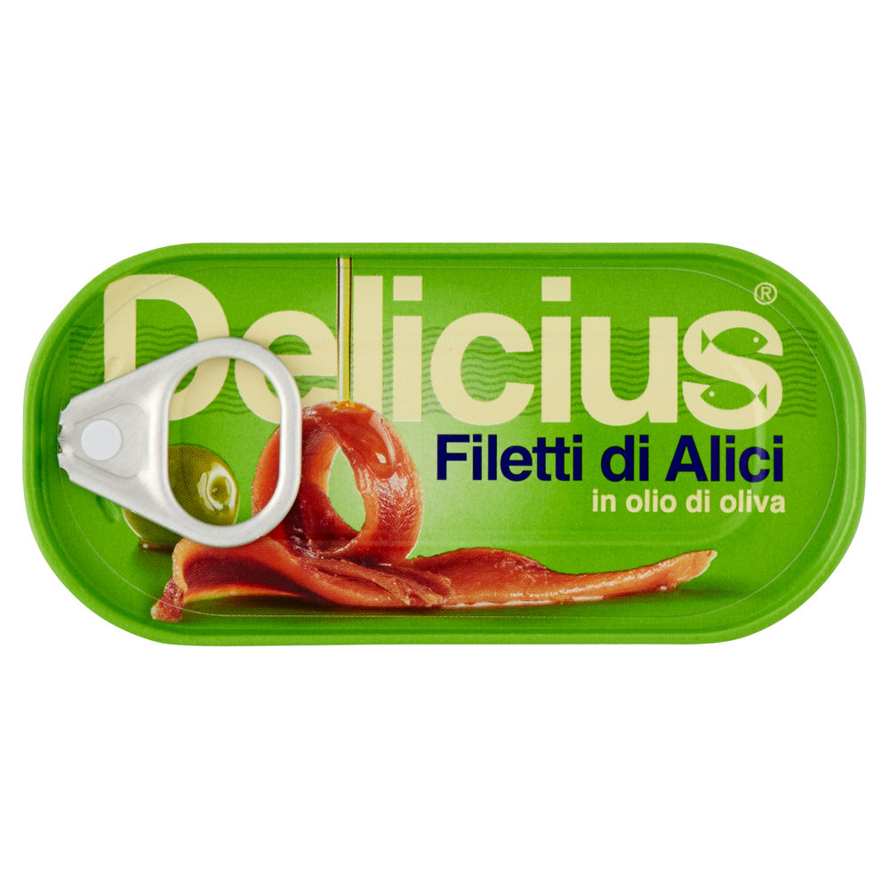 FILETTI ALICI IN OLIO D'OLIVA DELICIUS SCATOLA 46G - 0