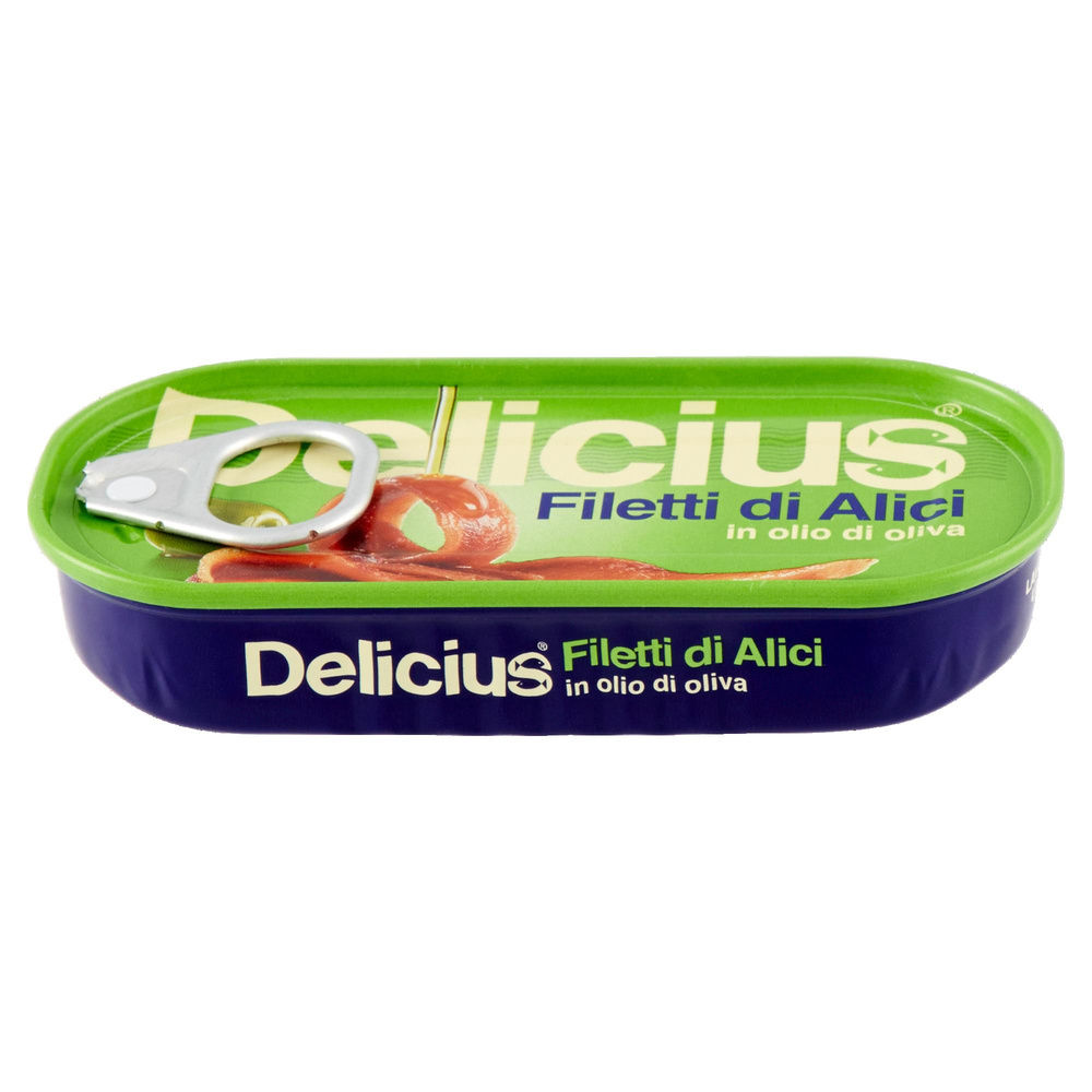 FILETTI ALICI IN OLIO D'OLIVA DELICIUS SCATOLA 46G - 2