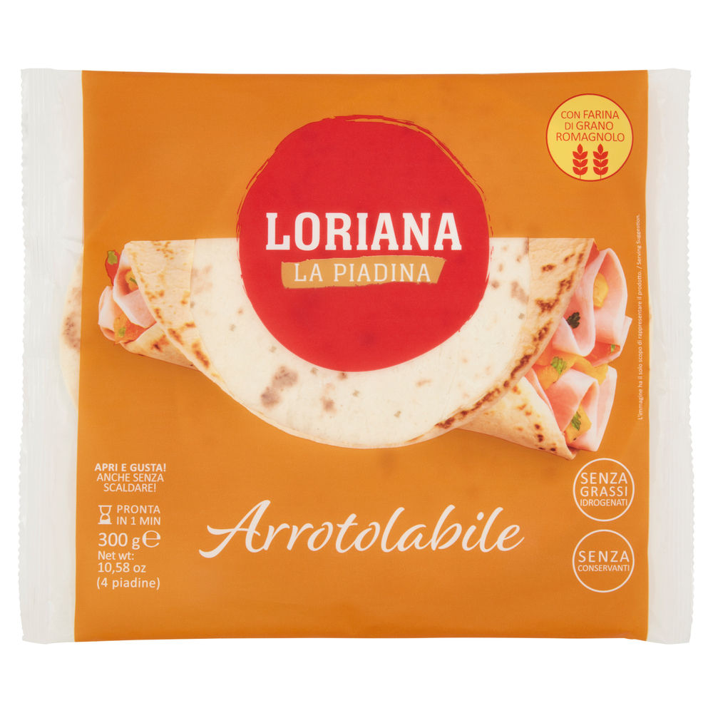 PIADINA ARROTOLABILE LORIANA BUSTA PZ.4 G 300 - 0