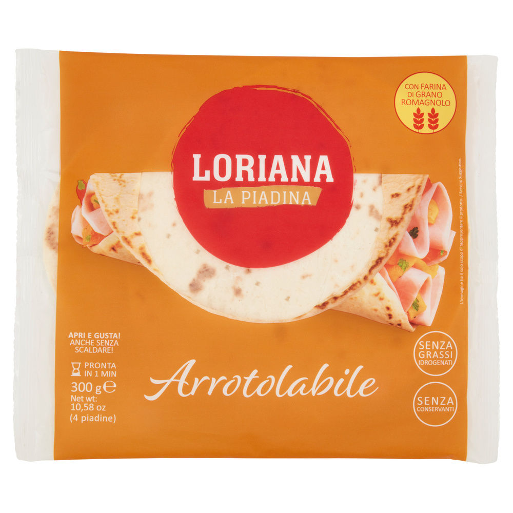 PIADINA ARROTOLABILE LORIANA BUSTA PZ.4 G 300 - 6