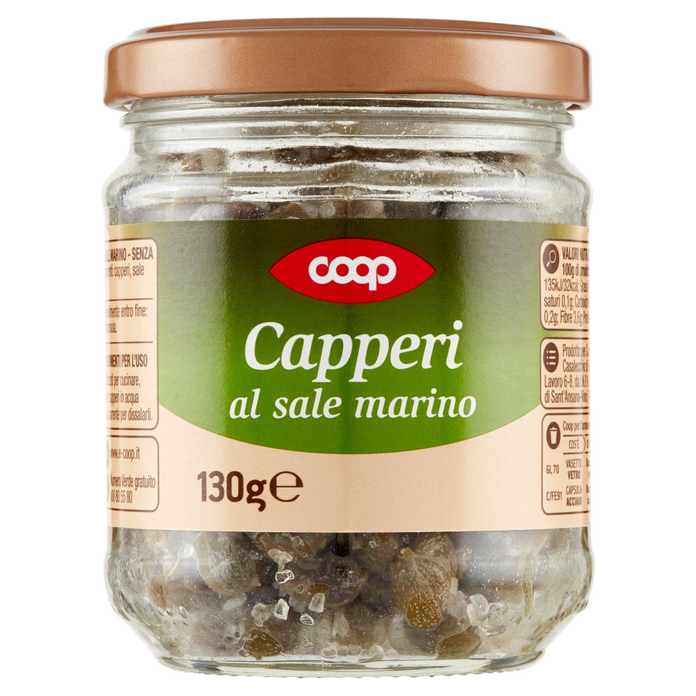 CAPPERI COOP AL SALE MARINO VASO VETRO G 130 - 1