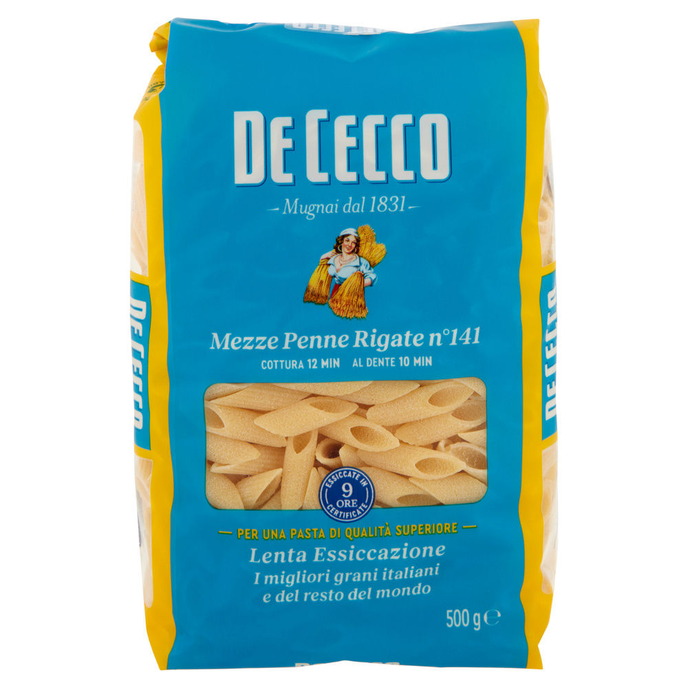 PASTA SEMOLA MEZZE PENNE DE CECCO RIGATE N141 SACCHETTO G 500 - 7