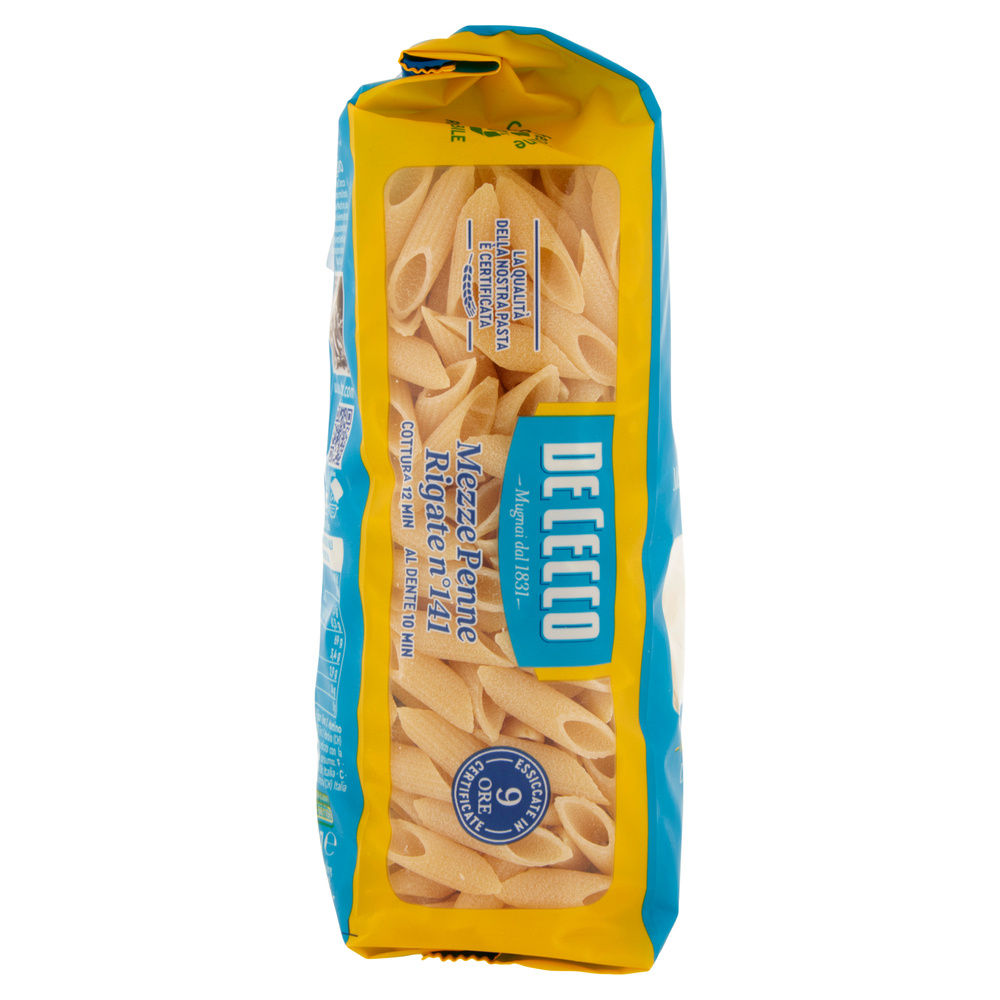 PASTA SEMOLA MEZZE PENNE DE CECCO RIGATE N141 SACCHETTO G 500 - 2