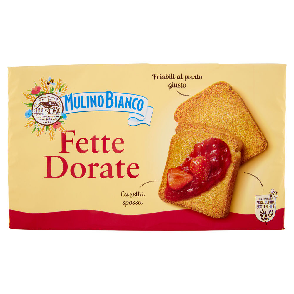 Fette biscottate mulino bianco barilla dorate incarto pz.72 g.630