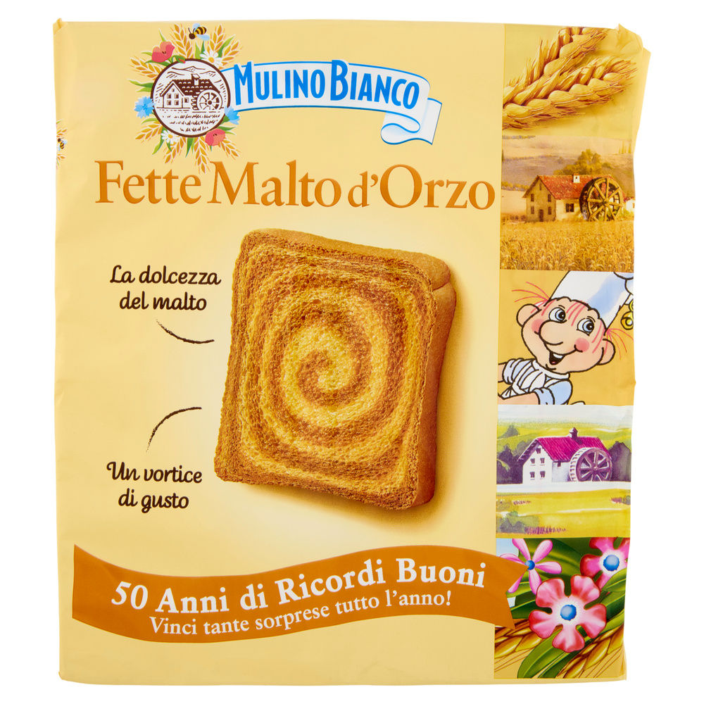 FETTE BISCOTTATE M.BIANCO MALTO D'ORZO X 32 INCARTO G.315 - 0