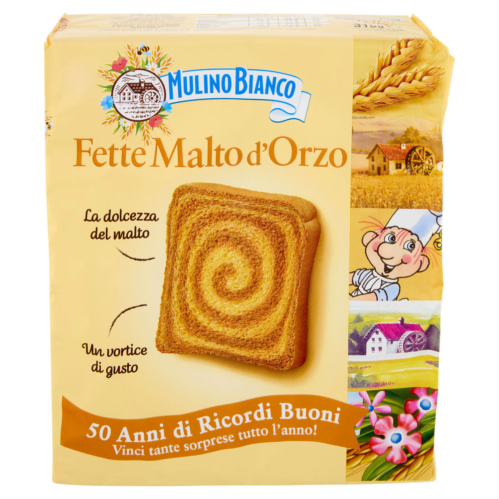 FETTE BISCOTTATE M.BIANCO MALTO D'ORZO X 32 INCARTO G.315 - 17