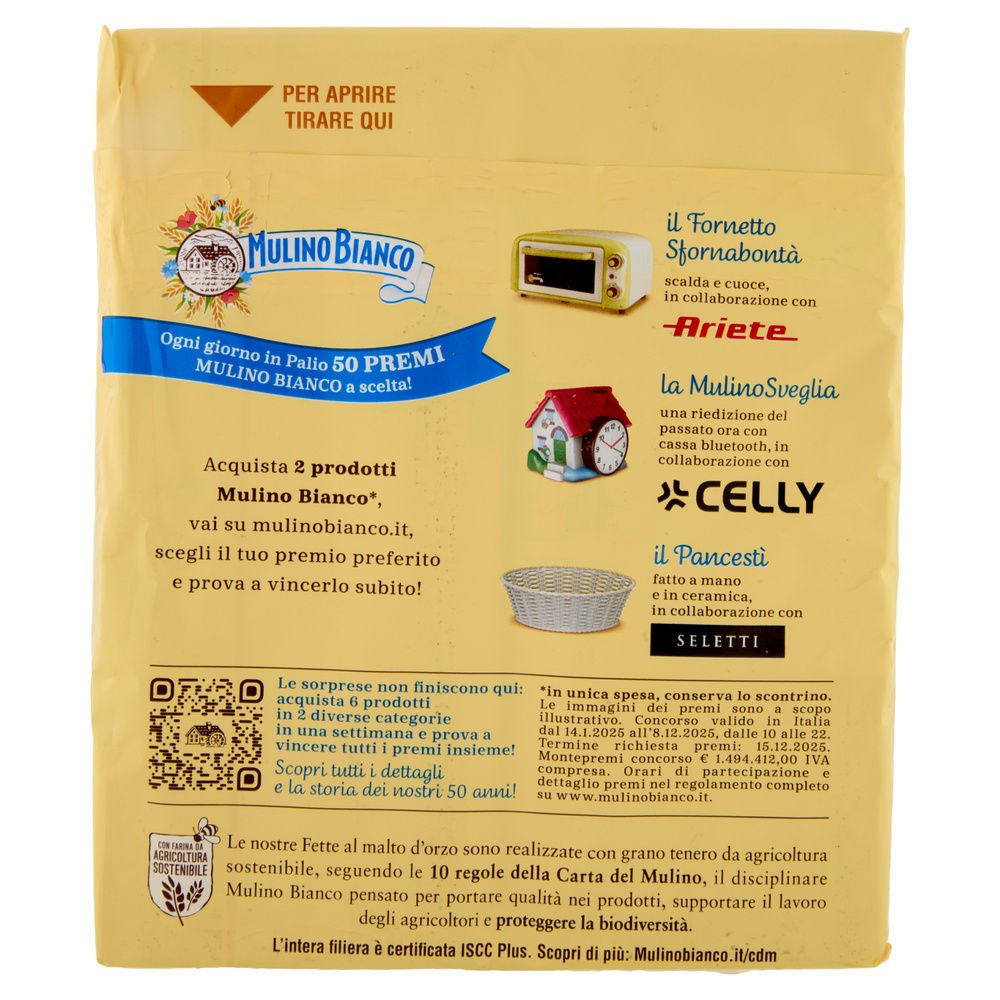 FETTE BISCOTTATE M.BIANCO MALTO D'ORZO X 32 INCARTO G.315 - 15