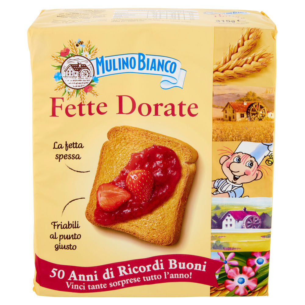 FETTE BISCOTTATE  MULINO BIANCO DORATE X 36 FETTE INCARTO G. 315 - 17