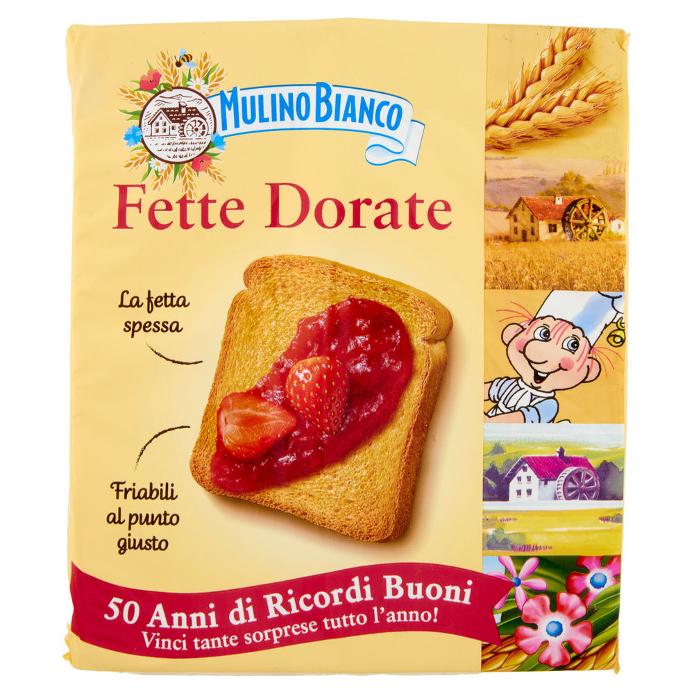 FETTE BISCOTTATE  MULINO BIANCO DORATE X 36 FETTE INCARTO G. 315 - 16